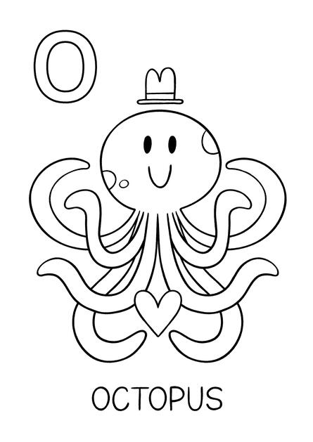 Coloring O is for Octopus