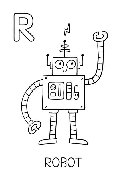 Coloring R is for Robot